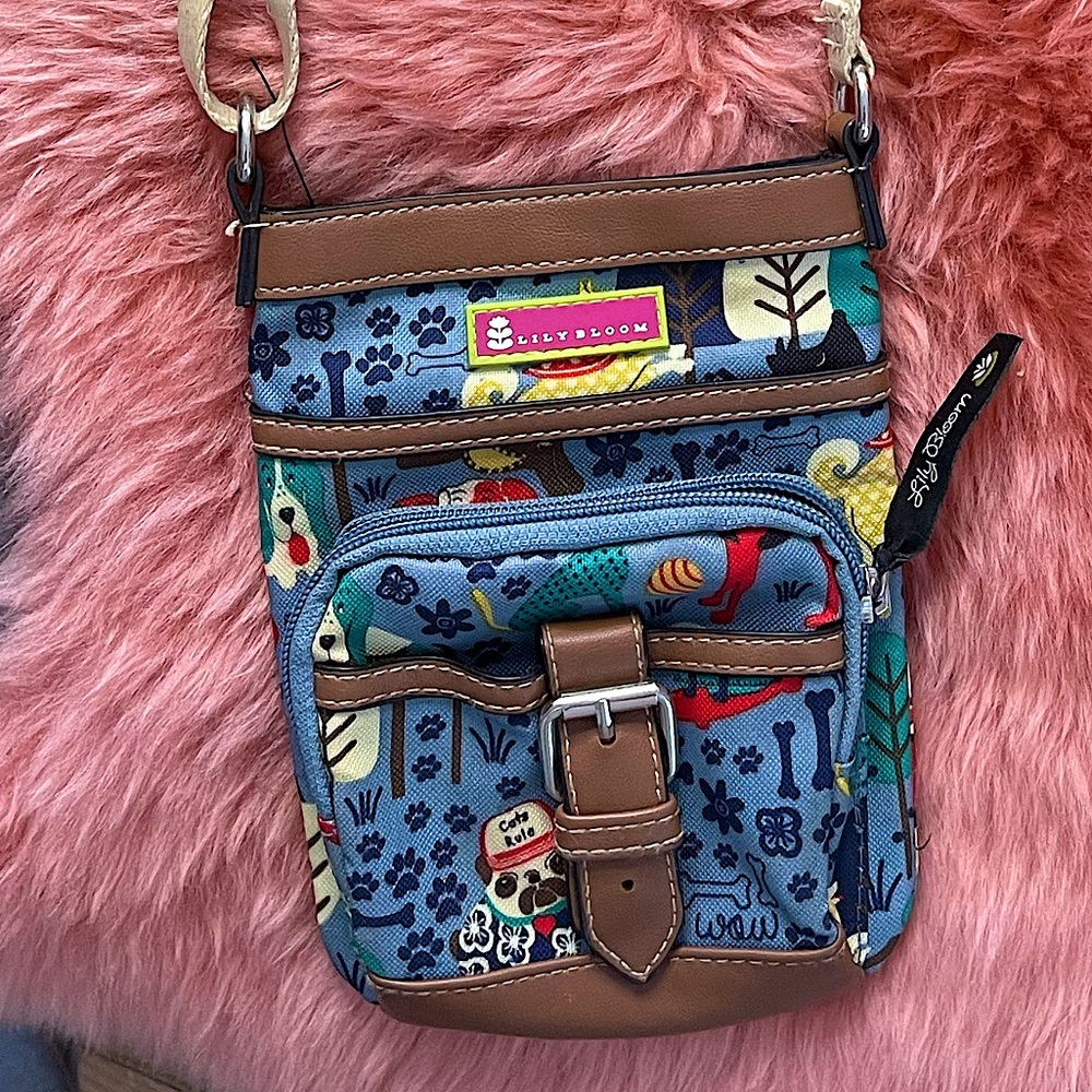 Cute Lily Bloom Dog print mini purse